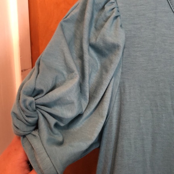 Pretty Turquoise Midi Dress from Yibock. - Picture 3 of 6